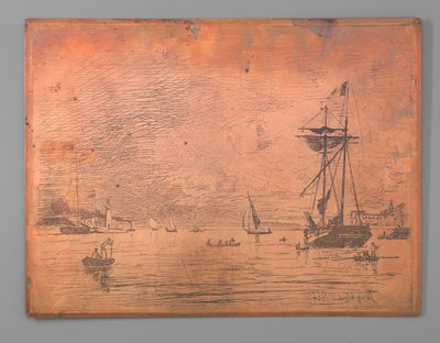 Porto de Honfleur de Johan Barthold Jongkind (signed by artist)