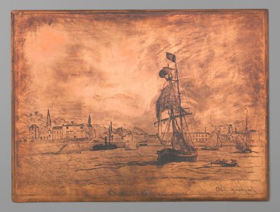 Porto de Honfleur de Johan Barthold Jongkind (signed by artist)