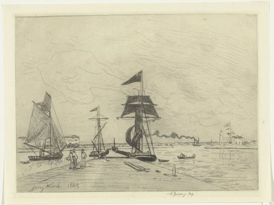 Jetty em Honfleur de Johan Barthold Jongkind