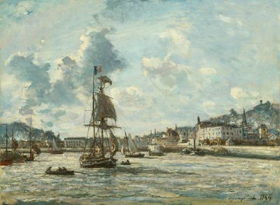 Entrada do porto de Honfleur de Johan Barthold Jongkind