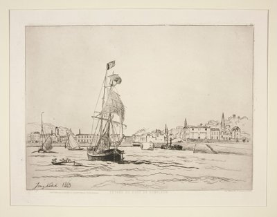 Entrada no Porto de Honfleur de Johan Barthold Jongkind