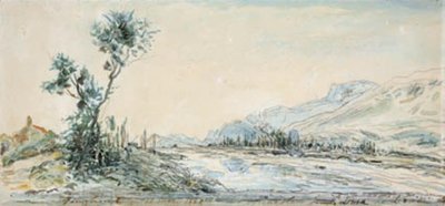 Paisagem pelo rio Le Drac perto de Grenoble de Johan Barthold Jongkind
