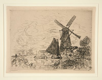 Moinhos na Holanda (Moinhos na Holanda) de Johan Barthold Jongkind