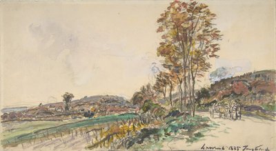 Estrada perto de La Côte-Saint-André, 1885. de Johan Barthold Jongkind