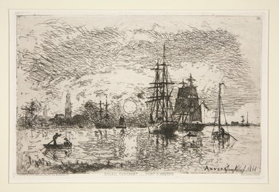 Pôr do Sol - Porto d de Johan Barthold Jongkind