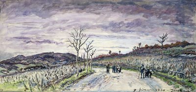 O Balbins Pass e o Montagne de Ornacieux, 1880 (wc no papel) de Johan Barthold Jongkind