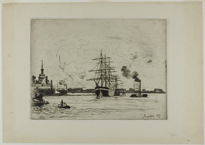 O antigo porto de Roterdã de Johan Barthold Jongkind