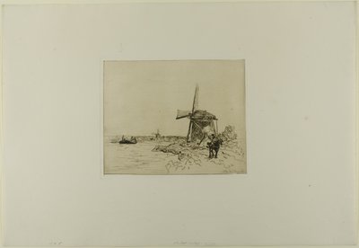 O caminho de reboque, de Livro de seis gravuras, vistas da Holanda de Johan Barthold Jongkind