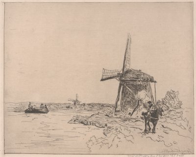 The Towpath, impresso por Auguste Delâtre (n.1822) de Johan Barthold Jongkind