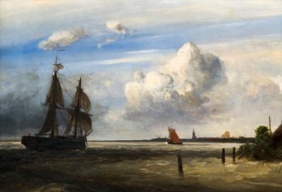 A foz do rio Escalda, 1854. de Johan Barthold Jongkind