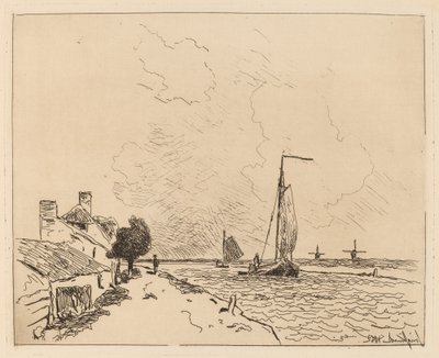 Dois barcos à vela de Johan Barthold Jongkind