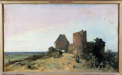 Vista das ruínas do castelo de Rosemont na Pintura de Nievre de Jean Barthold Jongkind (1819-1891) 1861 Sol. 0,34x0,56 m. Paris, Musee d