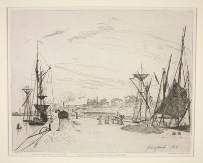 Vista do Porto para a Ferrovia? Honfleur (Vista do Porto da Ferrovia de Honfleur) de Johan Barthold Jongkind