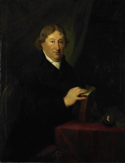 Retrato de Gerrit van der Pot, Senhor de Groeneveld, Coleccionador de Arte em Roterdão de Johan Bernard Scheffer