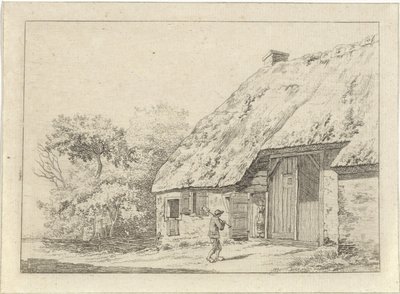 Homem com uma pá em uma fazenda de Johan Christiaan Willem Safft