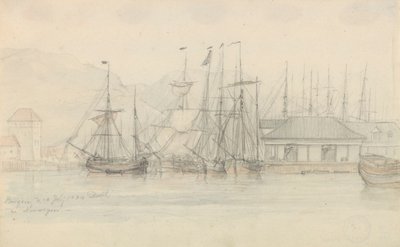 Porto de Bergen de Johan Christian Dahl