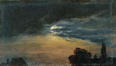 Nuvens ao luar de Johan Christian Dahl