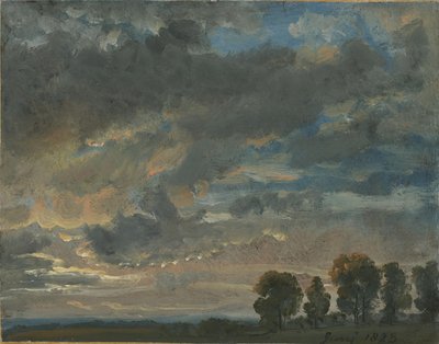 Nuvens ao anoitecer de Johan Christian Dahl