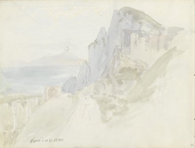 Da estrada entre a cidade de Capri e Marina Grande de Johan Christian Dahl