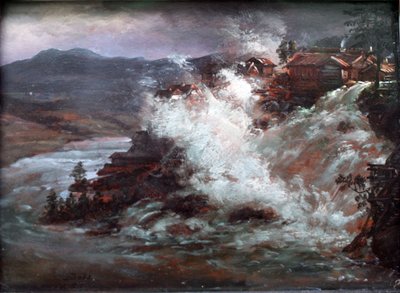 Alemão: Cascata na Noruega Cascata na Noruega de Johan Christian Dahl