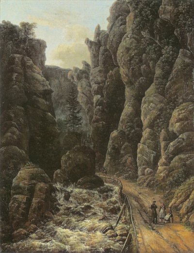 Desfiladeiro na Suíça Saxónica de Johan Christian Dahl