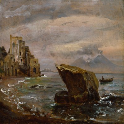 Paisagem costeira perto de Posillipo de Johan Christian Dahl