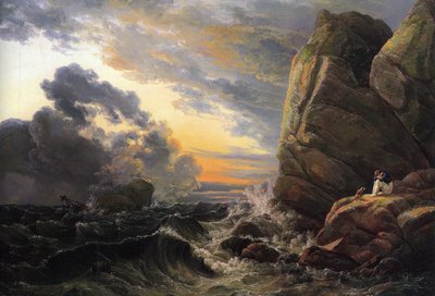 Manhã após uma noite tempestuosa de Johan Christian Dahl