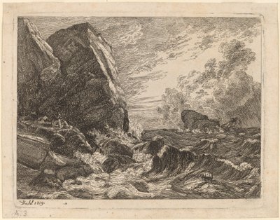 Costa norueguesa durante uma tempestade de Johan Christian Dahl