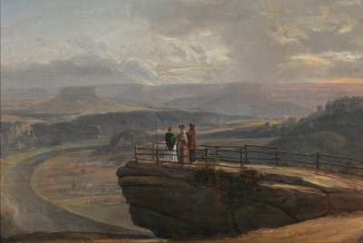 Norueguês:  Fra Bastei Vista de Bastei de Johan Christian Dahl