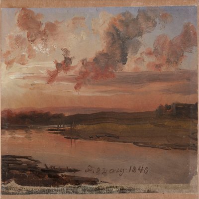 O Elba ao entardecer de Johan Christian Dahl