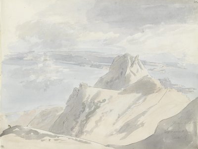 Vista sobre o golfo de Nápoles a partir do Monte Epomeo, Ísquia de Johan Christian Dahl