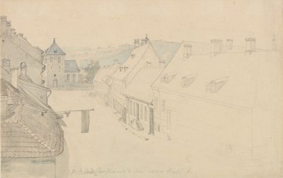 A Igreja do Nosso Salvador, em Christiania, vista de Grensen de Johan Christian Dahl