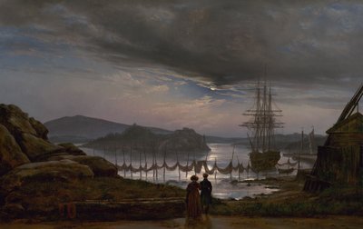 Vista de Vaekero perto de Christiania de Johan Christian Dahl