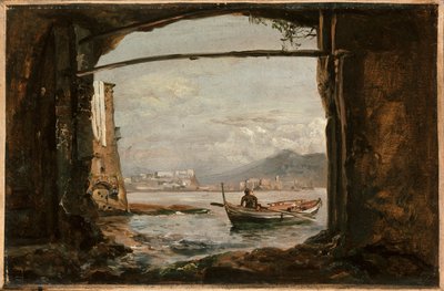 Vista de uma gruta perto de Posillipo de Johan Christian Dahl