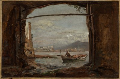Vista de uma gruta perto de Posillipo de Johan Christian Dahl