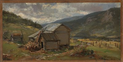 Vista de Hjelle, em Valdres de Johan Christian Dahl