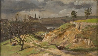 Vista de Meissen. Estudo de Johan Christian Dahl