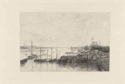 Vista dos edifícios do clube de remo de Hoop de Johan Conrad Greive