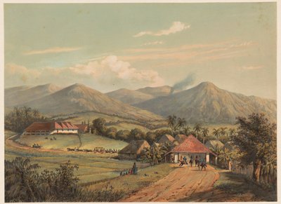 Vista da estrada entre Buitenzorg e Preanger
A estrada principal de Buitenzorg para a regência de Preanger. (título sobre o objecto) de Johan Conrad Greive