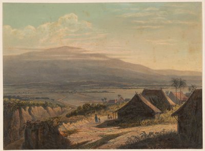 Vista de uma paisagem em Java
Paisagem na residência Bantam (título sobre o objecto) de Johan Conrad Greive