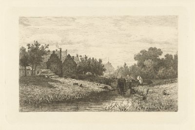 Vista de uma fechadura de Johan Conrad Greive