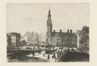 Vista do Muntplein de Amesterdão de Johan Conrad Greive