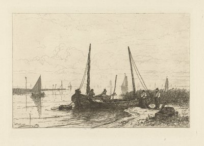Vista do Zuiderzee perto de Spakenburg de Johan Conrad Greive