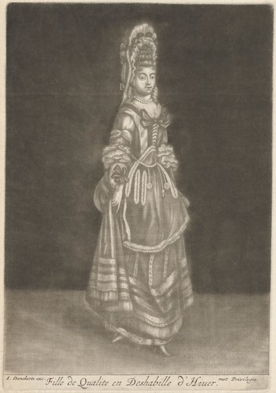 Rapariga de Qualidade em Vestido de Inverno de Johan Danckerts