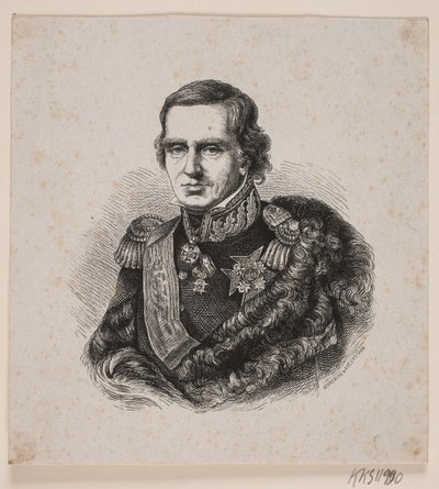 Militares desconhecidos com estrela sueca da Grande Cruz de Johan Frederik Rosenstand