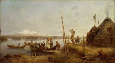 Regresso a casa nupcial no lago Hornavan de Johan Fredrik Hockert