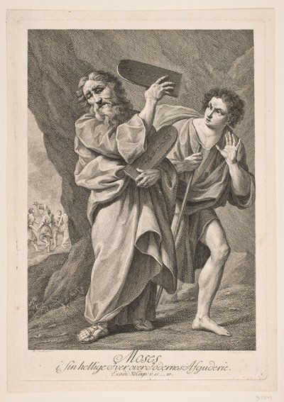 Moisés em seu santo zelo sobre a idolatria dos pais de Johan Georg Preisler