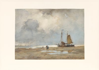Vista na praia de Johan Hendrik Weissenbruch