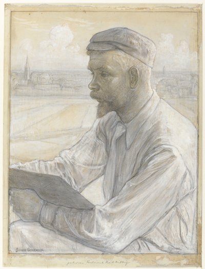 Retrato do pintor Ferdinand Hart Nibbrig de Johan Henri Gustaaf Cohen Gosschalk
