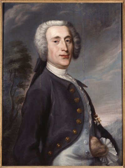 Retrato de Olof von Dalin (1708-1763), por Streng, Johan Joachim (1707-1763). Óleo sobre tela. Dimensão: 79x58 cm. Museu Nacional de Estocolmo de Johan Joachim Streng